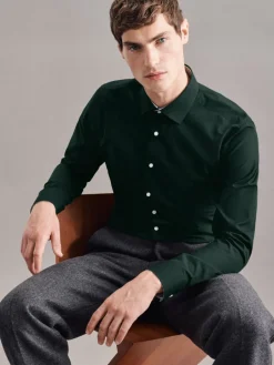 Seidensticker Hemden<Herren Business Hemd - X-Slim Langarm grün uni
