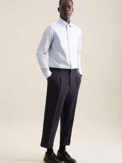 Seidensticker Hemden<Herren Business Hemd - X-Slim Langarm hellblau gestreift