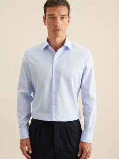 Seidensticker Hemden<Herren Business Hemd - X-Slim Langarm blau uni