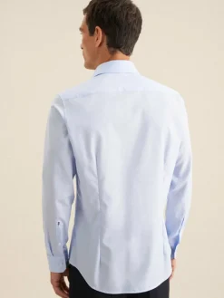 Seidensticker Hemden<Herren Business Hemd - X-Slim Langarm blau uni