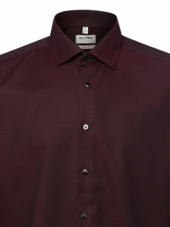 OLYMP Level Five Hemden<Herren Businesshemd aubergine uni