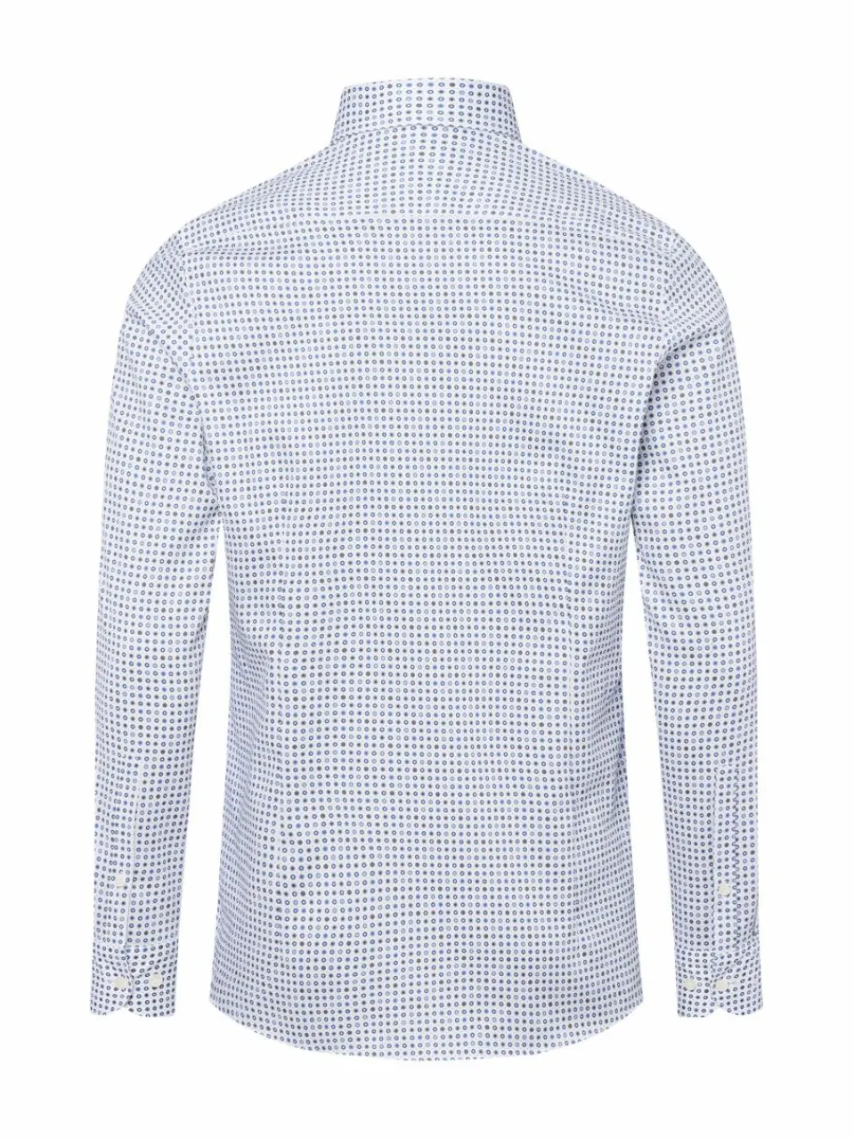 OLYMP Level Five Hemden<Herren Businesshemd weiß blau gemustert