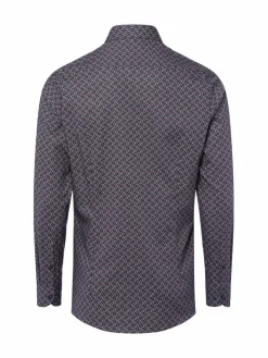 OLYMP Level Five Hemden<Herren Businesshemd marine gemustert