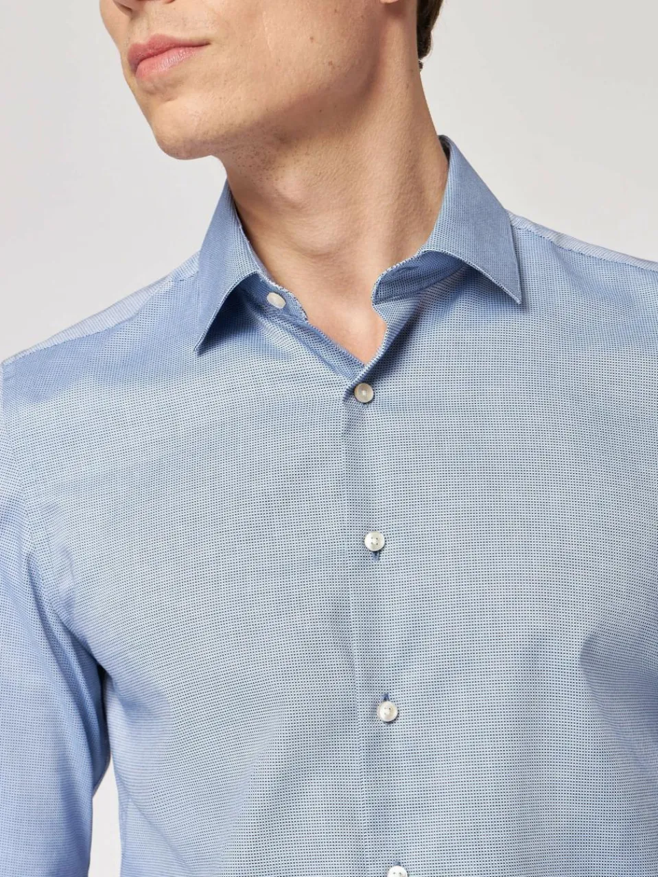 Roy Robson Hemden<Herren Businesshemd hellblau uni