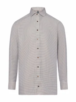 OLYMP Luxor modern fit Hemden<Herren Businesshemd weiß nougat gemustert