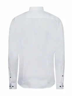 Finshley & Harding Hemden<Herren Businesshemd weiß marine strukturiert