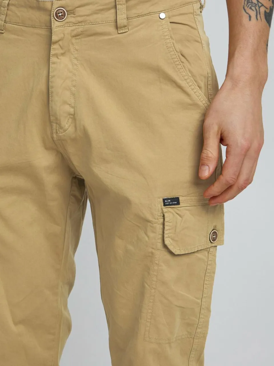 BLEND Hosen<Herren Cargohose - BHNAN sand uni
