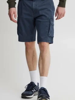 BLEND Hosen<Herren Cargoshorts blau uni