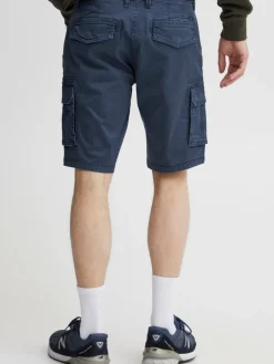 BLEND Hosen<Herren Cargoshorts blau uni