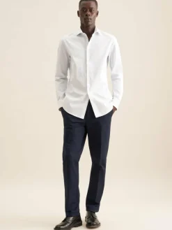 Seidensticker Hemden<Herren Casual Hemd - Slim 1/1 hellblau gestreift