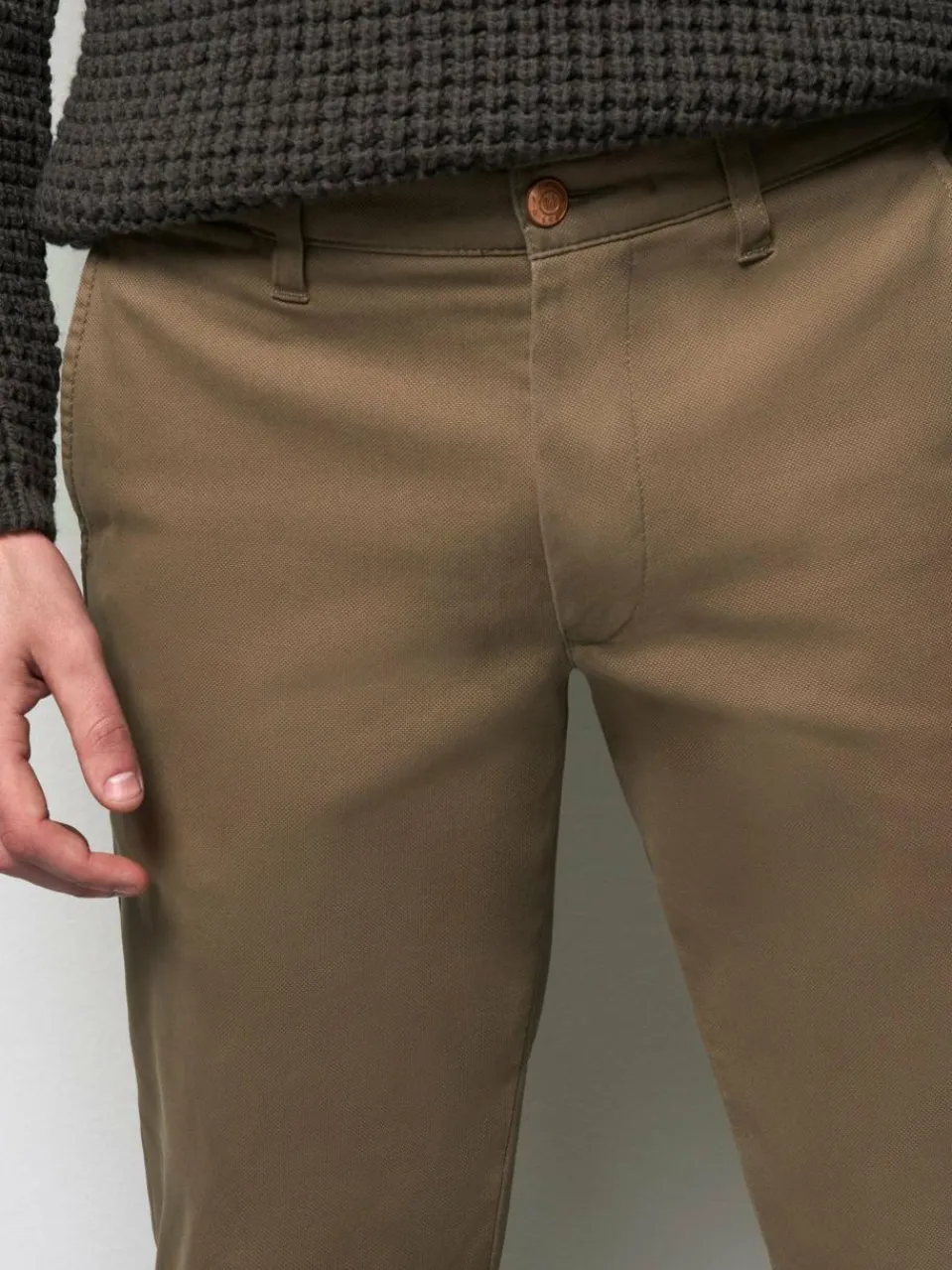 MEYER Hosen<Herren Chino - M5 braun uni