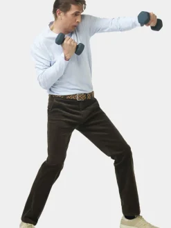 MEYER Hosen<Herren Chinohose - BONN ACTIVE braun uni