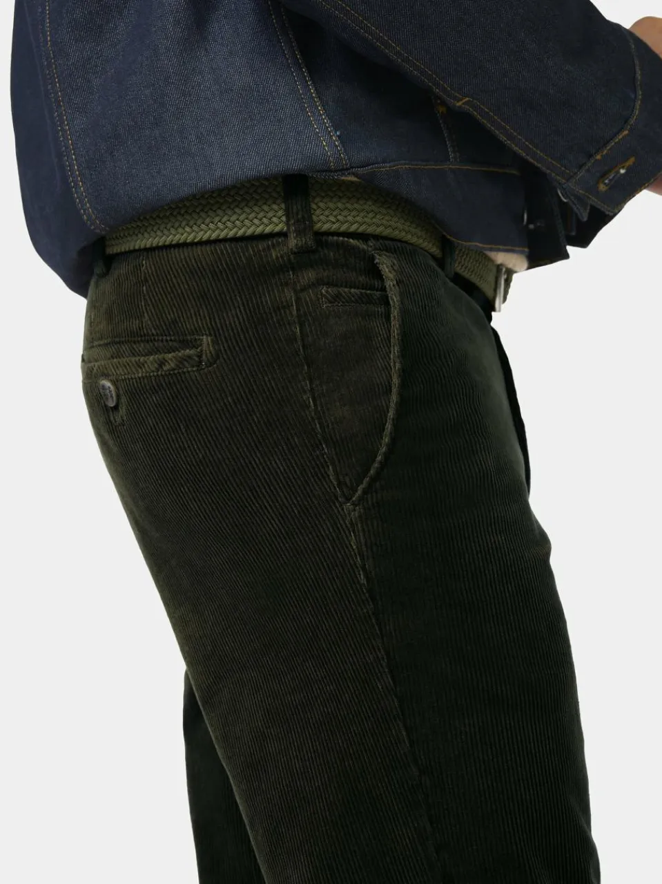 MEYER Hosen<Herren Chinohose - BONN ACTIVE oliv uni