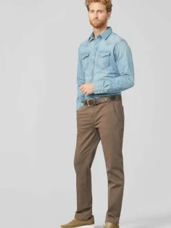 MEYER Hosen<Herren Chinohose - Roma braun uni