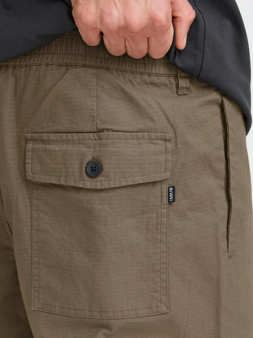 Herren Solid Hosen>Herren Chinohose - SDLIAM