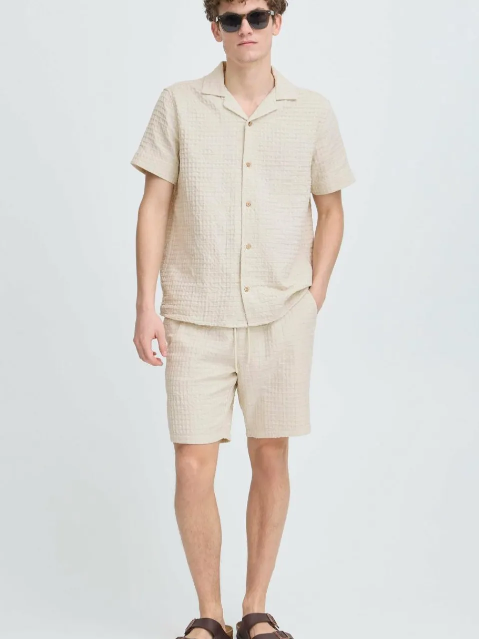 Kronstadt Hosen<Herren Chinoshorts - KSEarnest grau strukturiert