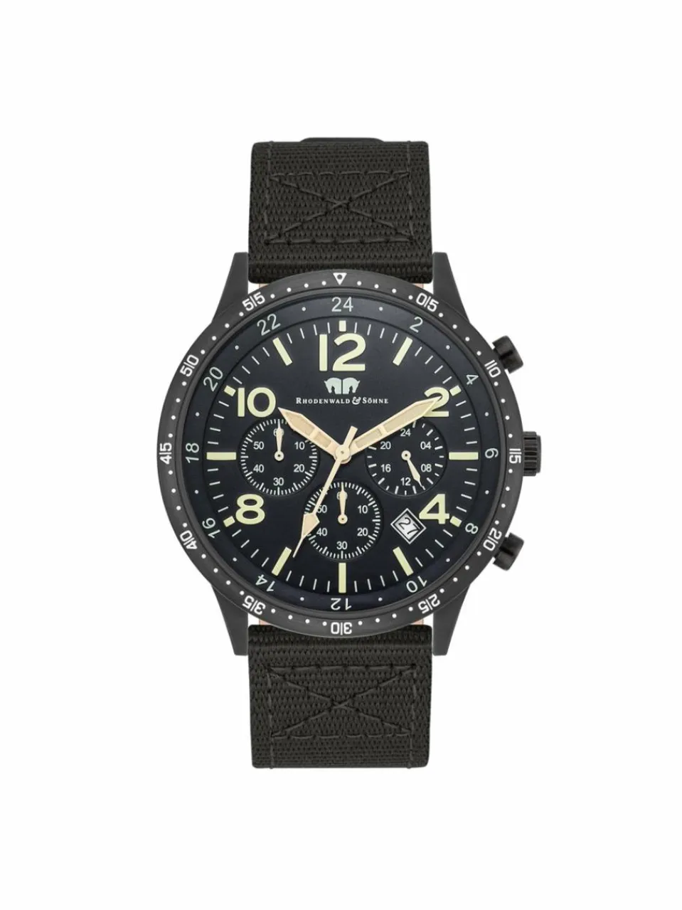 Rhodenwald & Söhne Uhren<Herren Chronograph - Flight Captain schwarz uni