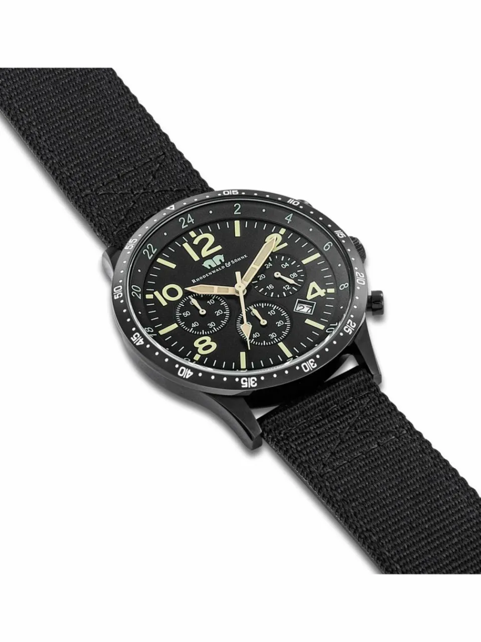 Rhodenwald & Söhne Uhren<Herren Chronograph - Flight Captain schwarz uni