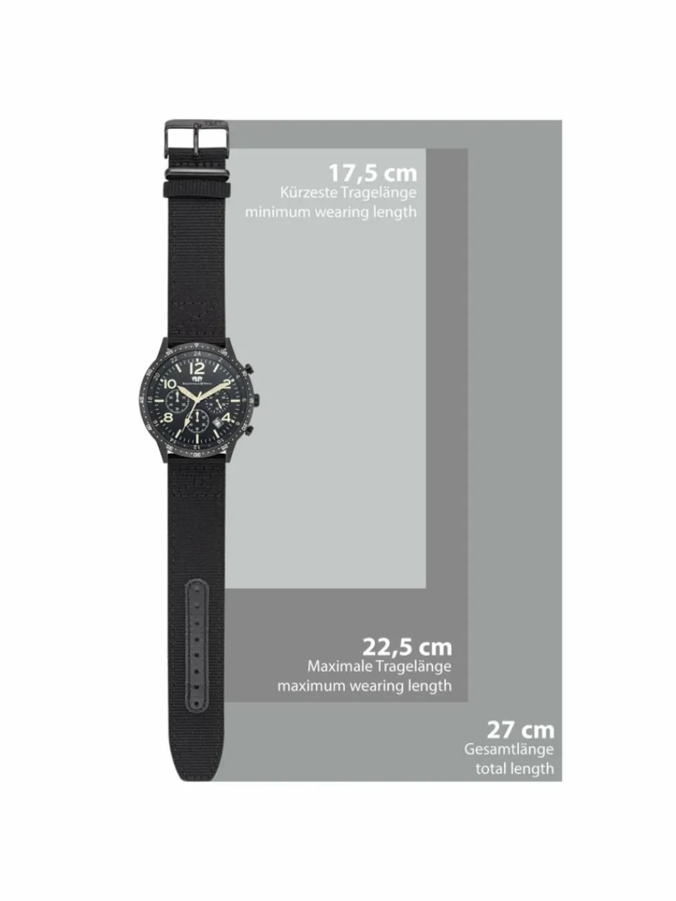 Rhodenwald & Söhne Uhren<Herren Chronograph - Flight Captain schwarz uni