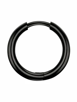 True Rebels Schmuck<Herren Creolen schwarz uni