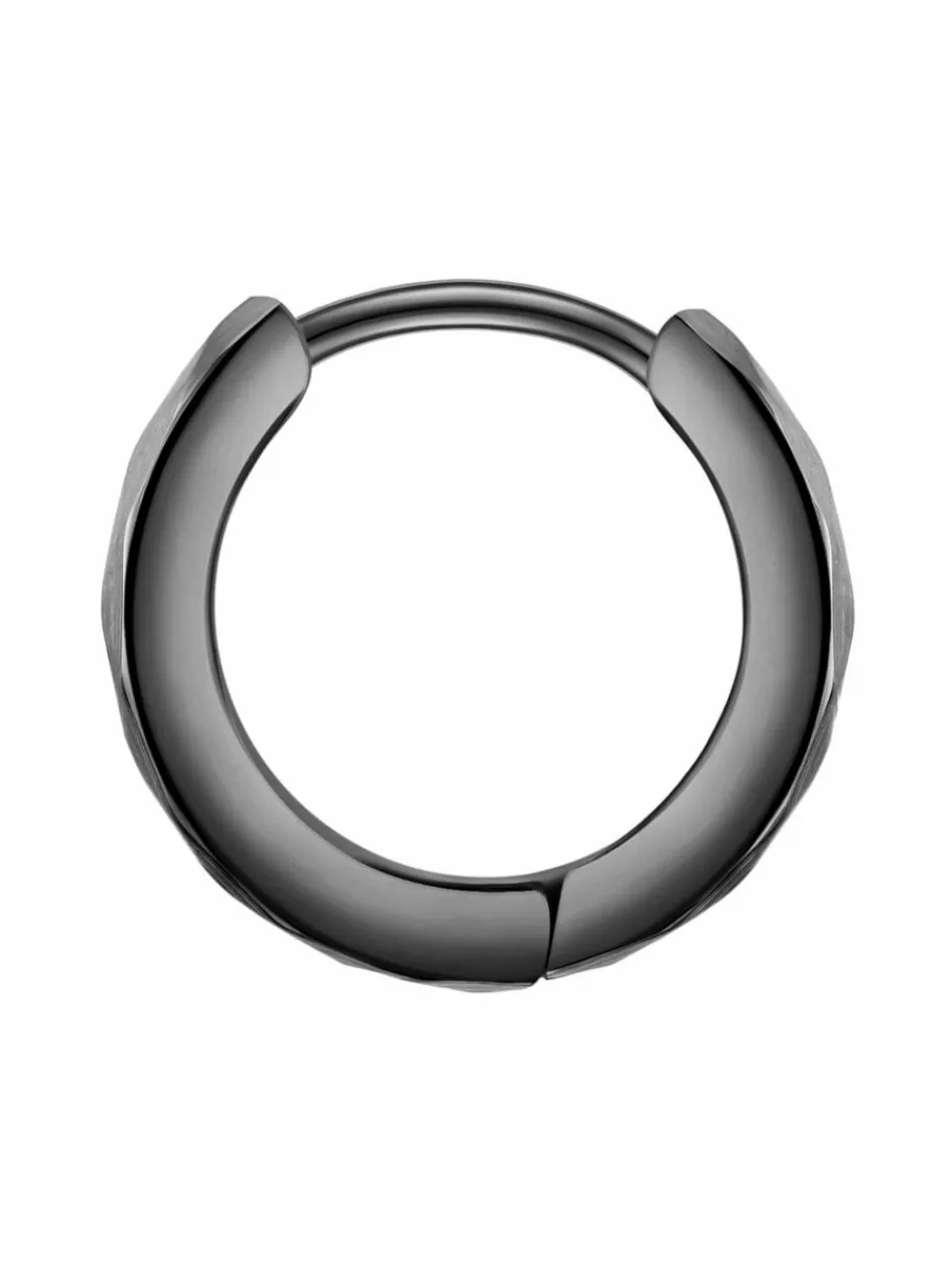 True Rebels Schmuck<Herren Creolen grau uni