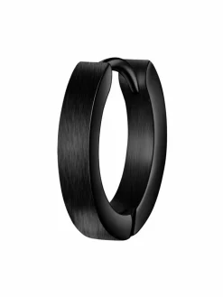 True Rebels Schmuck<Herren Creolen schwarz uni