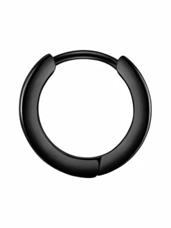 True Rebels Schmuck<Herren Creolen schwarz uni