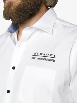 Jan Vanderstorm Hemden<Herren Doppelpack Hemd - EVIN weiß blau uni