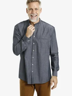 Jan Vanderstorm Hemden<Herren Doppelpack Hemd - HEIMIR weiß blau uni