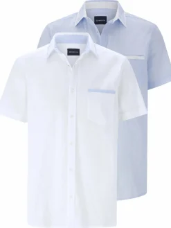BABISTA Hemden<Herren Doppelpack Hemd - THARIN weiß blau uni