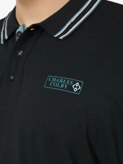 Charles Colby Poloshirts<Herren Doppelpack Langarm-Poloshirt - EARL GILIELL marine blau uni