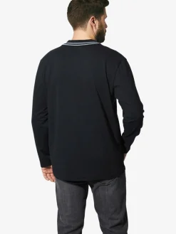 Charles Colby Poloshirts<Herren Doppelpack Langarm-Poloshirt - EARL GILIELL marine blau uni