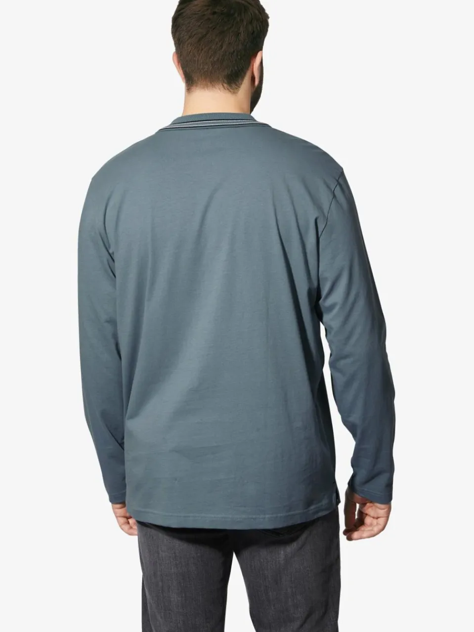 Charles Colby Poloshirts<Herren Doppelpack Langarm-Poloshirt - EARL GILIELL marine blau uni