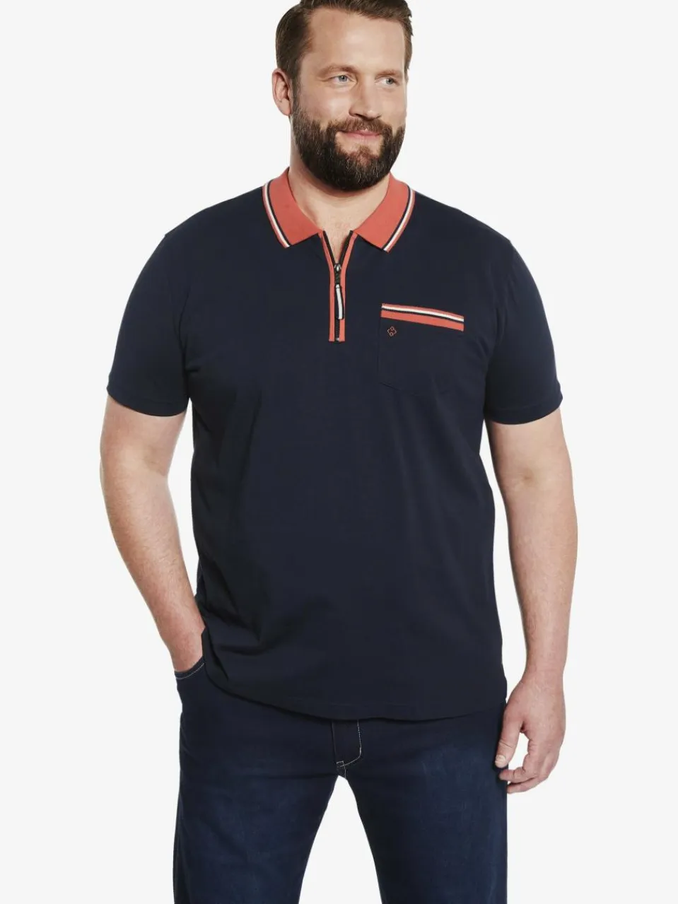 Charles Colby Poloshirts<Herren Doppelpack Poloshirt - EARL LENN orange blau uni