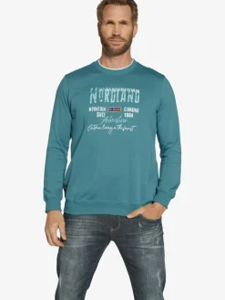 Jan Vanderstorm Sweatshirts & Sweatjacken<Herren Doppelpack Sweatshirt - BOTU petrol blau bedruckt