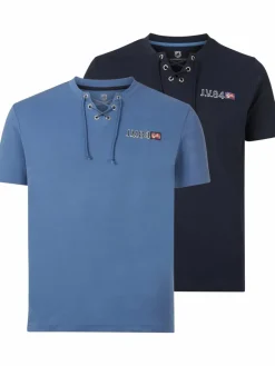 Jan Vanderstorm Shirts<Herren Doppelpack T-Shirt - MAYKO blau royal uni