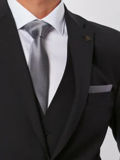 Roy Robson Krawatten & Fliegen<Herren Einstecktuch silber uni