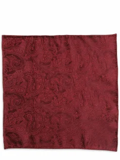 OLYMP Level Five Krawatten & Fliegen<Herren Einstecktuch aus Seide bordeaux gemustert