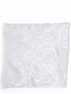 OLYMP Level Five Krawatten & Fliegen<Herren Einstecktuch aus Seide silber gemustert