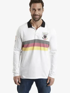 Jan Vanderstorm Poloshirts<Herren Fan-Polo - GARRI weiß bedruckt