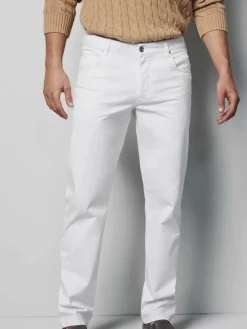 MEYER Jeans<Herren Five-Pocket - M5 Regular weiß uni