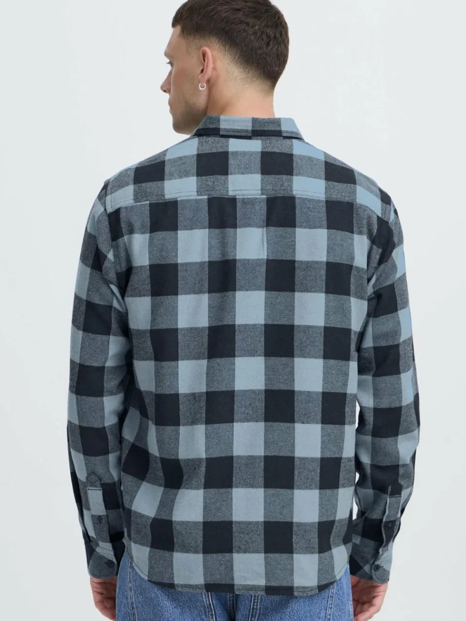 BLEND Hemden<Herren Flanellhemd - BHBUSTER blau kariert