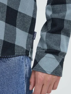 BLEND Hemden<Herren Flanellhemd - BHBUSTER blau kariert