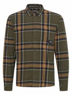 Solid Hemden<Herren Flanellhemd - SDBrandt oliv kariert