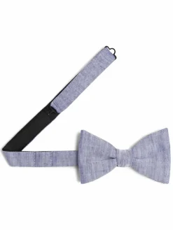 HUGO Krawatten & Fliegen<Herren Fliege mit Leinen-Anteil marine uni