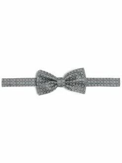 Andrew James New York Krawatten & Fliegen<Herren Fliege und Einstecktuch aus Seide grün gemustert