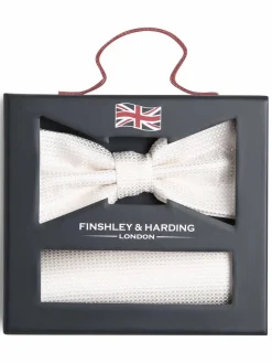 Herren Finshley & Harding London Krawatten & Fliegen>Herren Fliege und Einstecktuch aus Seide