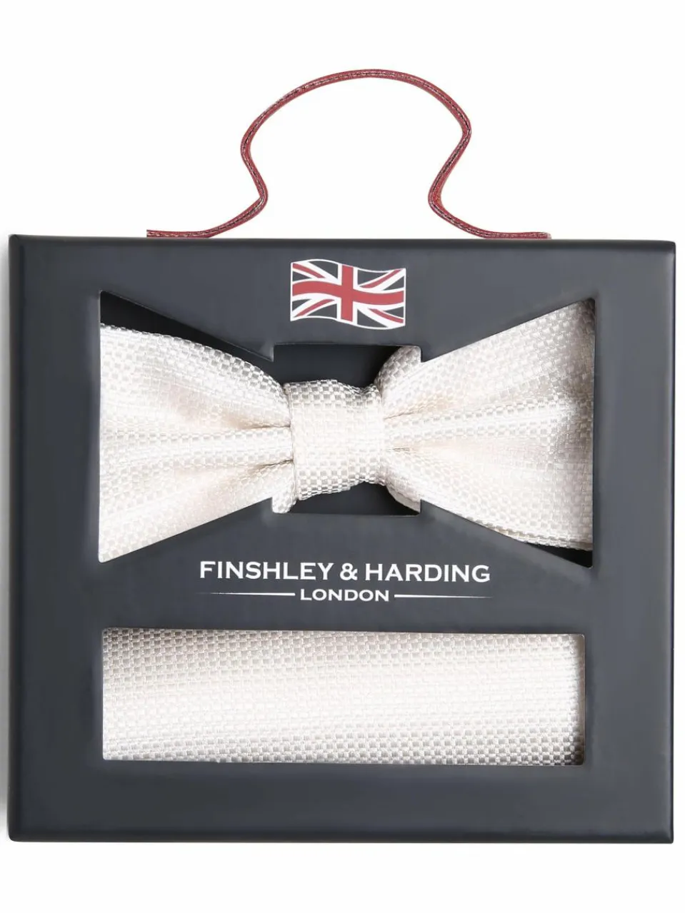 Herren Finshley & Harding London Krawatten & Fliegen>Herren Fliege und Einstecktuch aus Seide