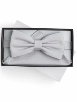 Digel Krawatten & Fliegen<Herren Fliege und Einstecktuch hellgrau uni