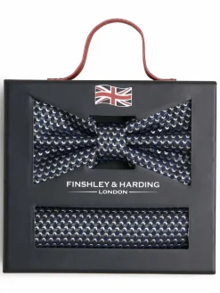 Herren Finshley & Harding London Krawatten & Fliegen>Herren Fliege und Einstecktuch aus Seide